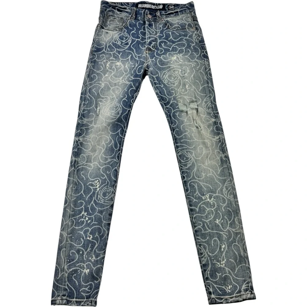 Billionaire Boys Club Slim Fit 5 Pocket Jeans Blue Men's‎ Size 30x31